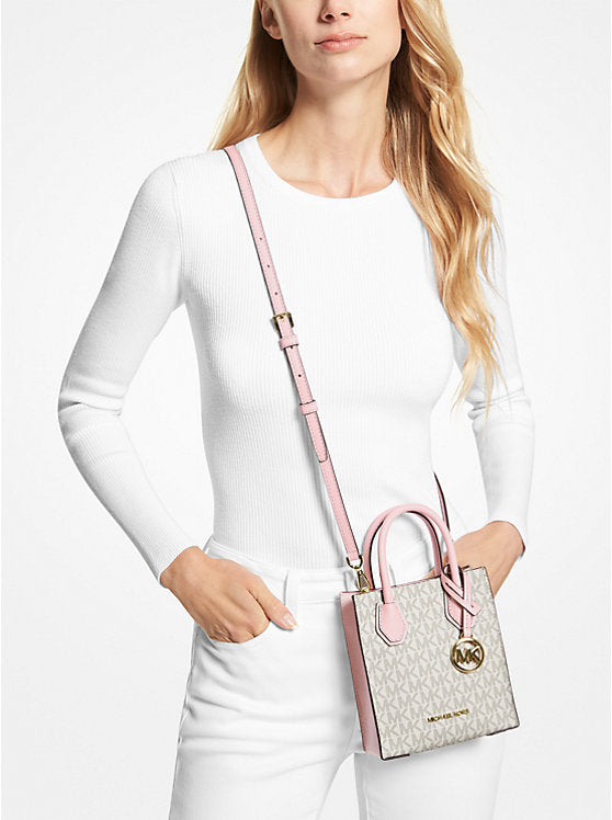 Mercer Extra-Small Logo & Leather Crossbody Bag by Michael Kors